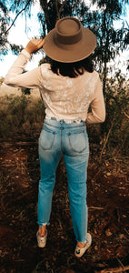 The Delaney Blouse in Beige