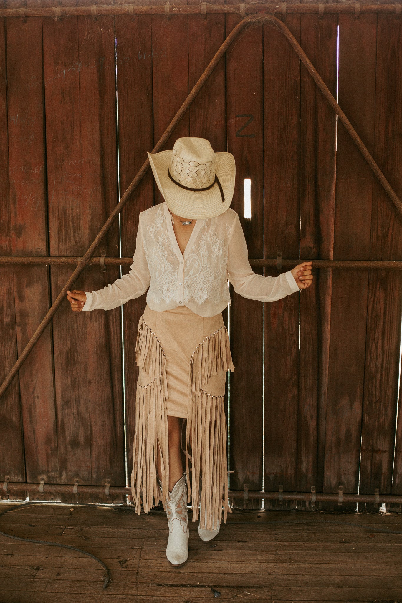 The Delaney Blouse in Beige