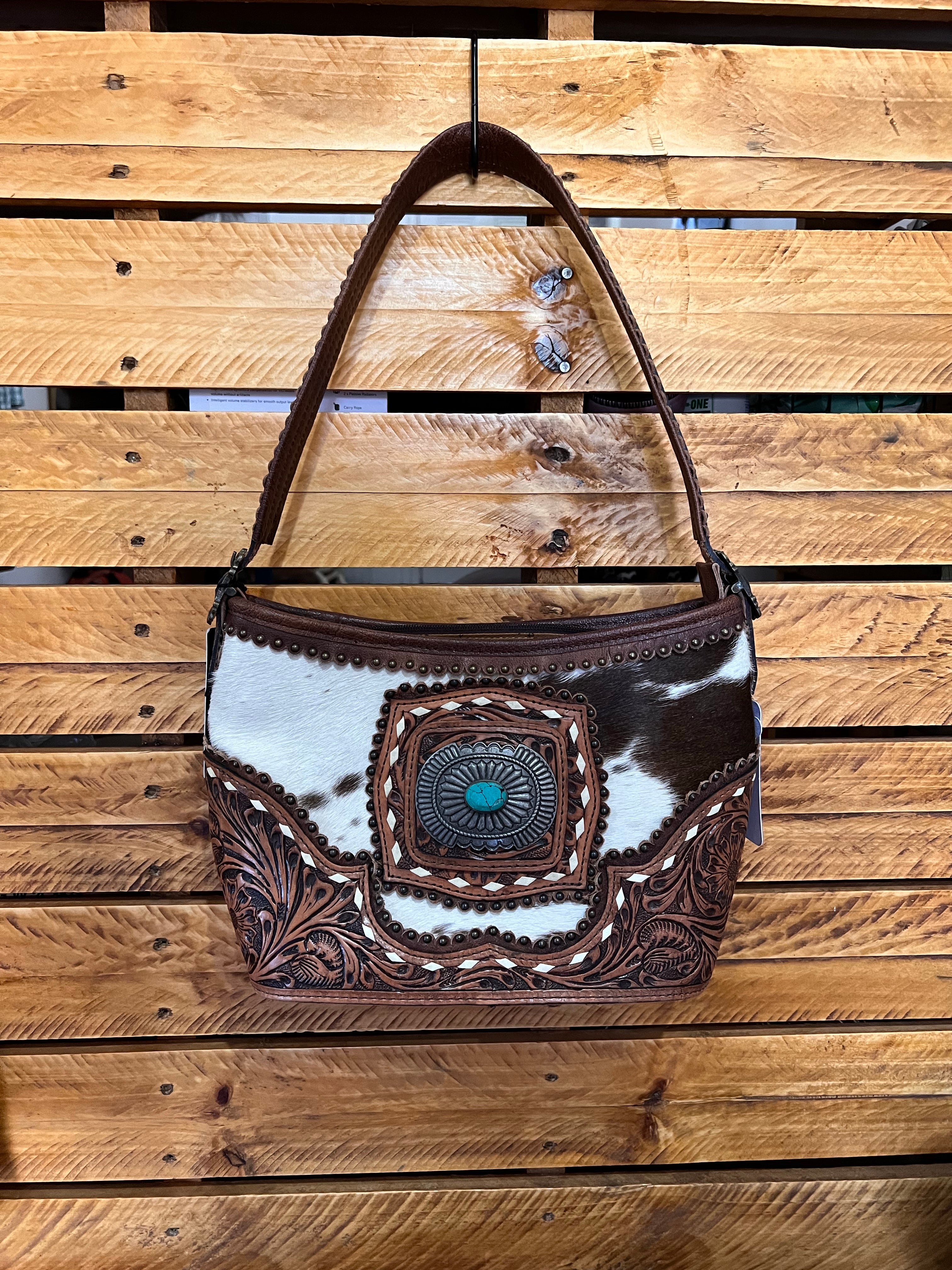 Sedona Tooled Hide Bag